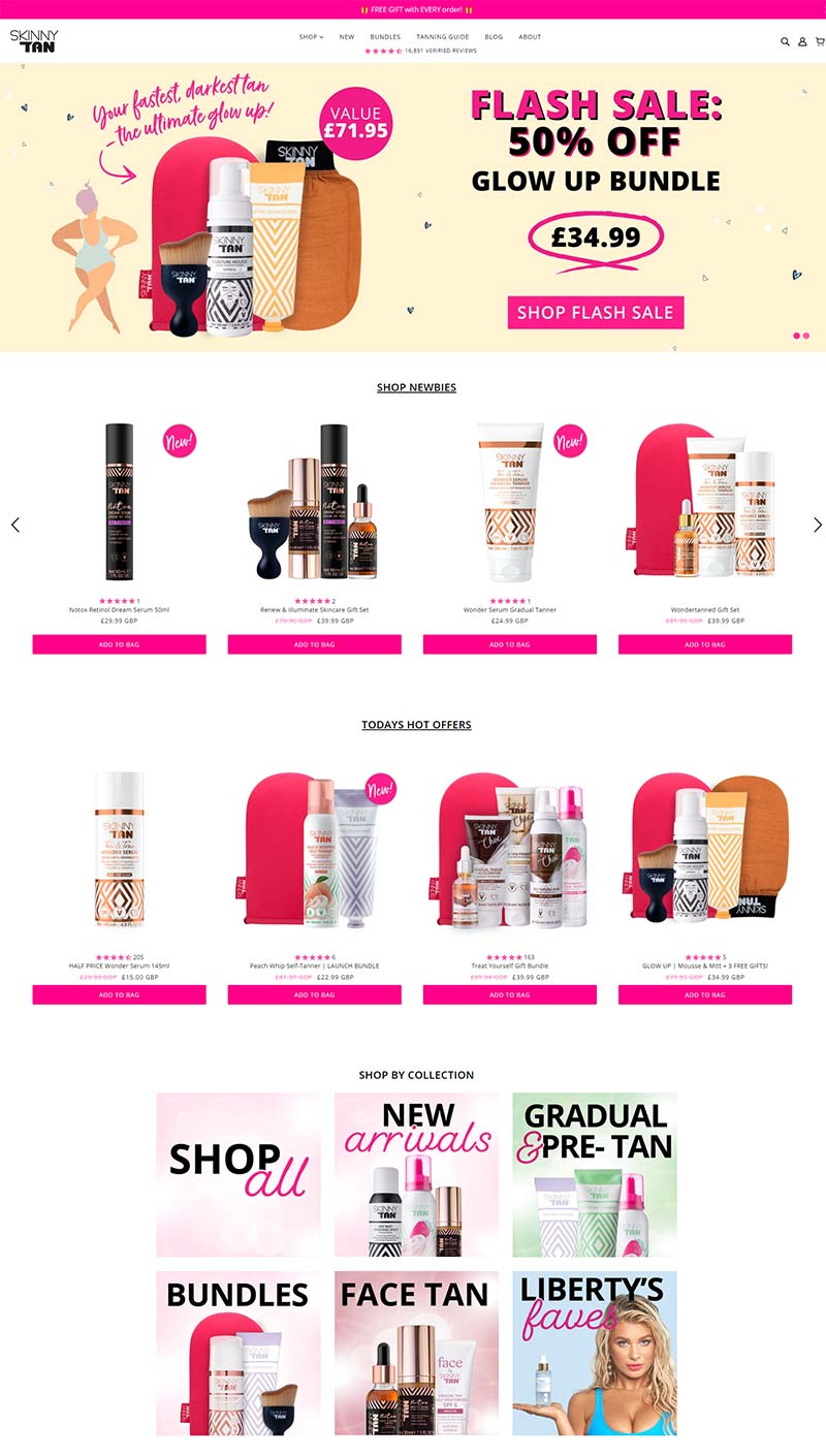 Skinny Tan UK 美国天然美黑品牌英国官网