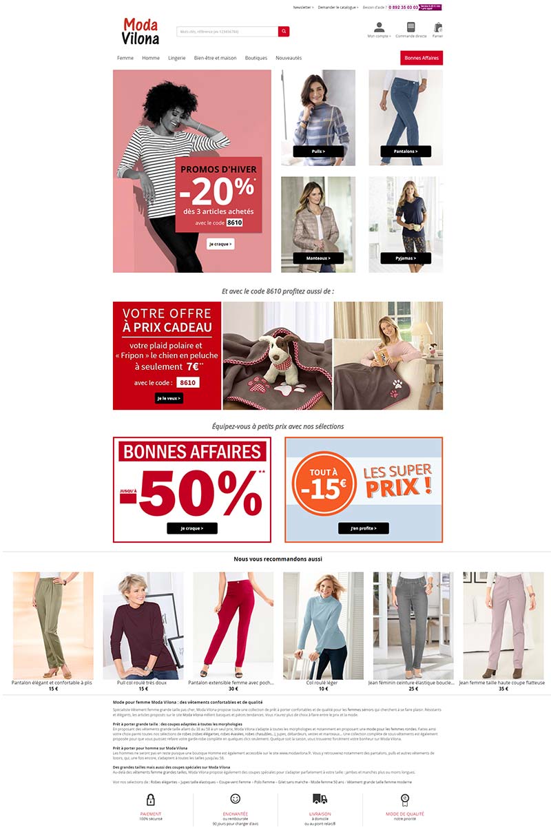 Moda Vilona 法国大码女装品牌购物网站