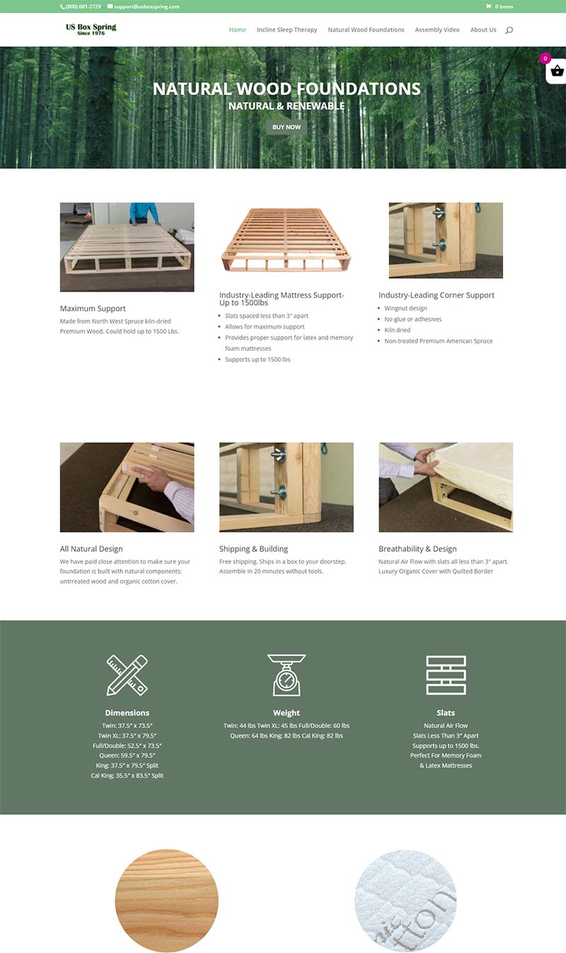 US BoxSpring 美国家居木制品购物网站