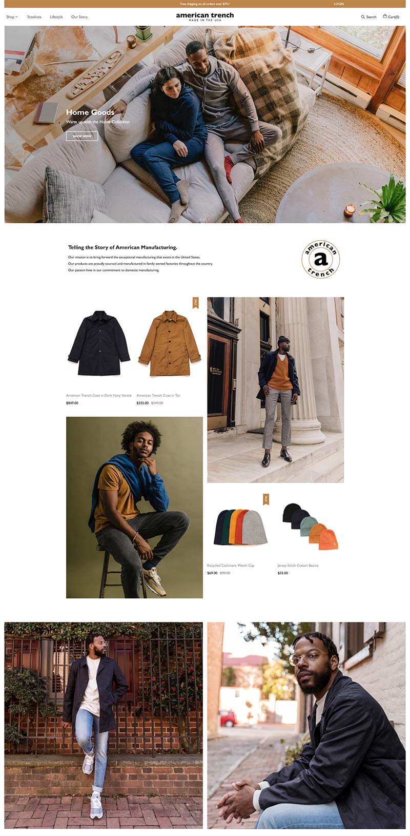 American Trench 美国格子衬衫服饰购物网站