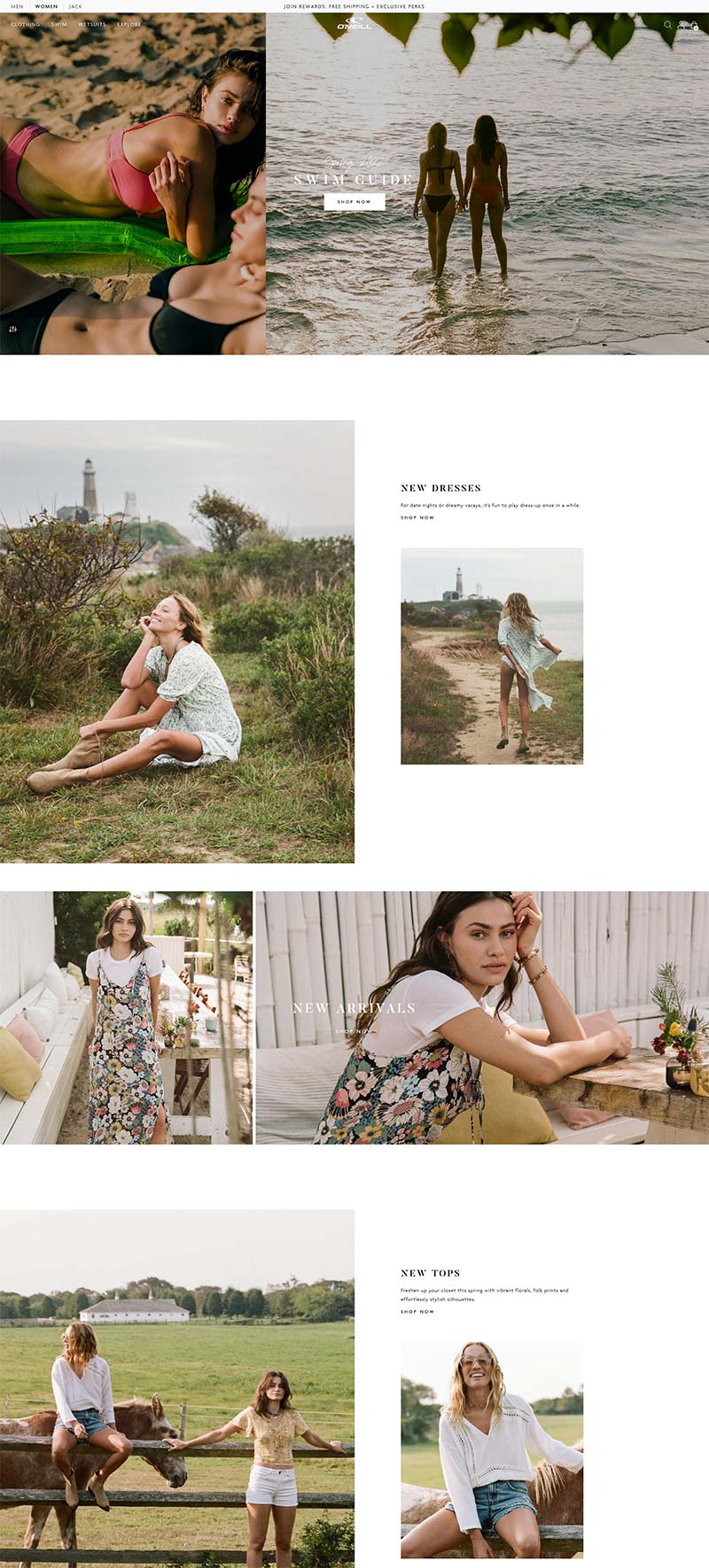 Oneill clothing 美国冲浪服饰品牌购物网站