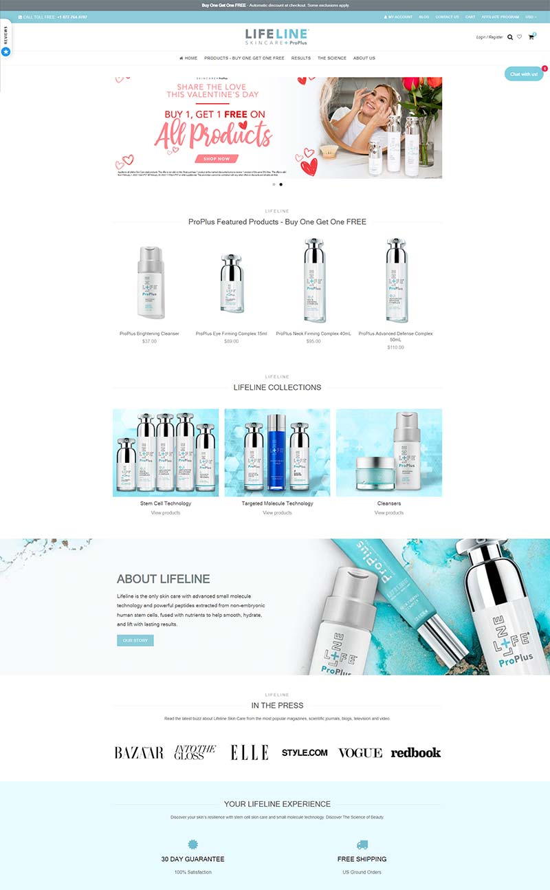 Lifeline SkinCare 美国医学护肤品牌购物网站