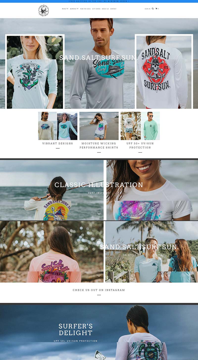 SAND.SALT.SURF.SUN 美国沙滩生活服饰购物网站