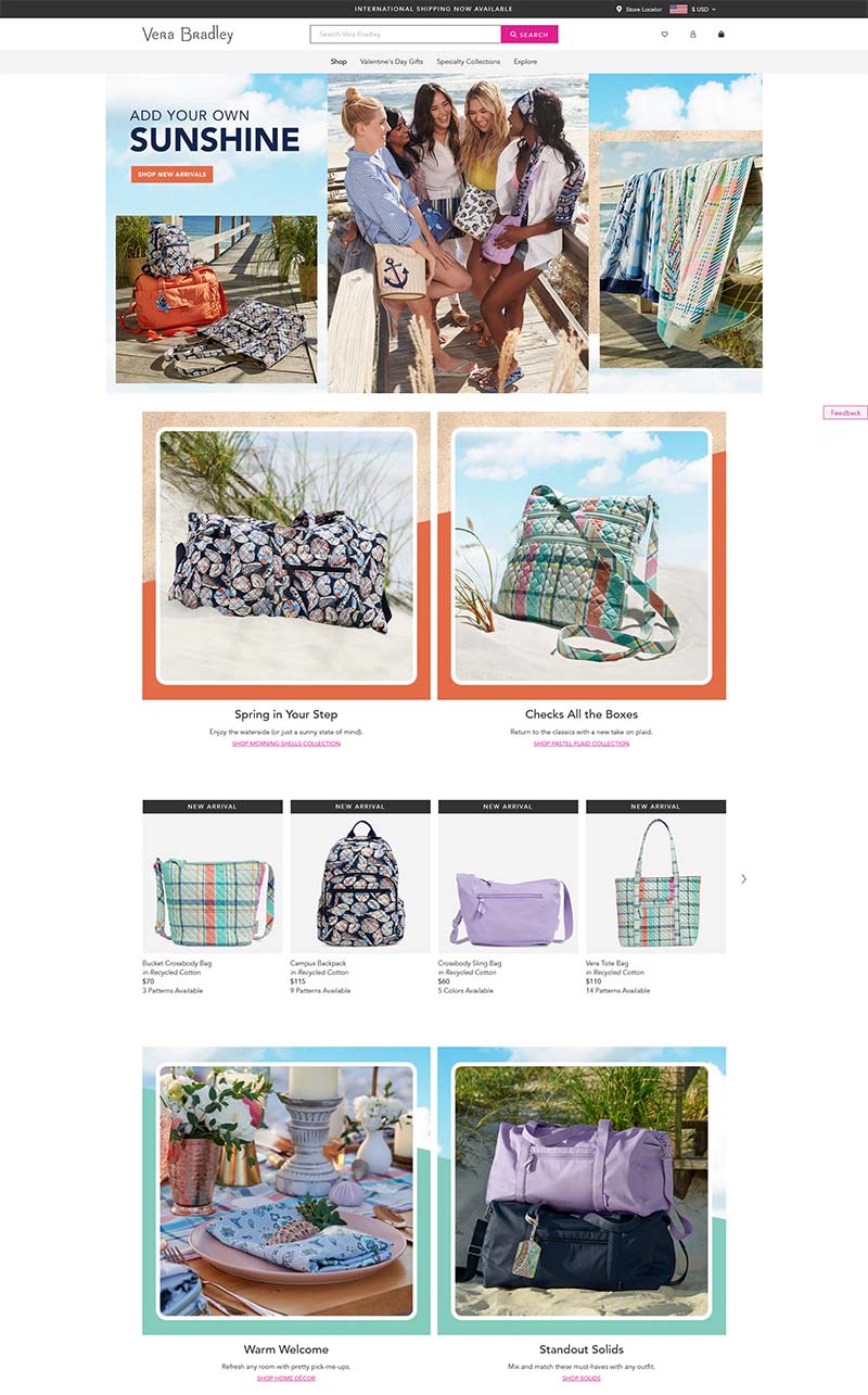 Vera Bradley CA 美国时尚包袋品牌加拿大官网