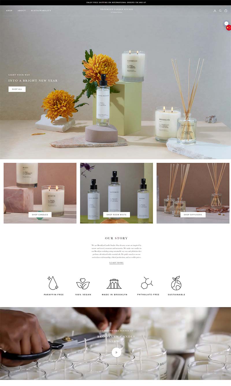 Brooklyn Candle Studio 美国香薰蜡烛品牌购物网站
