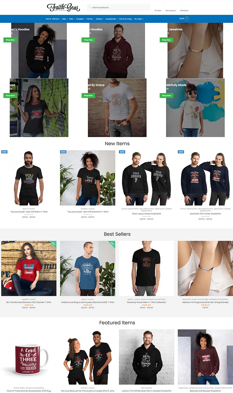 FaithGear 美国基督徒信仰服饰购物网站