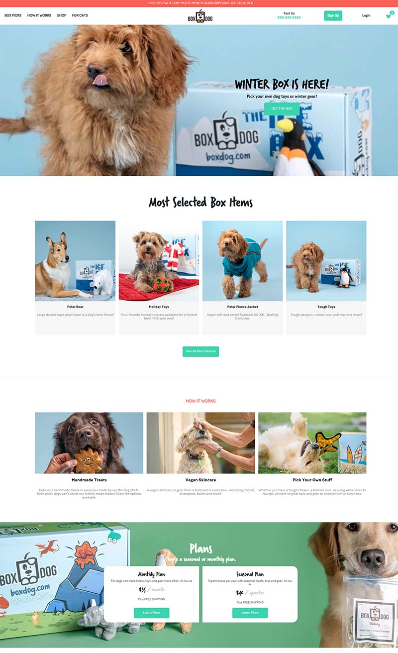 BoxDog 美国宠物产品订阅盒子网站