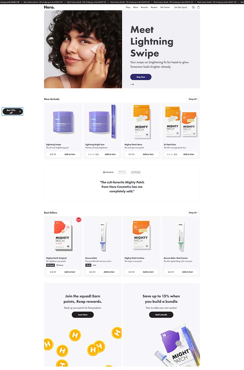 Hero Cosmetics 美国功能性护肤品购物网站