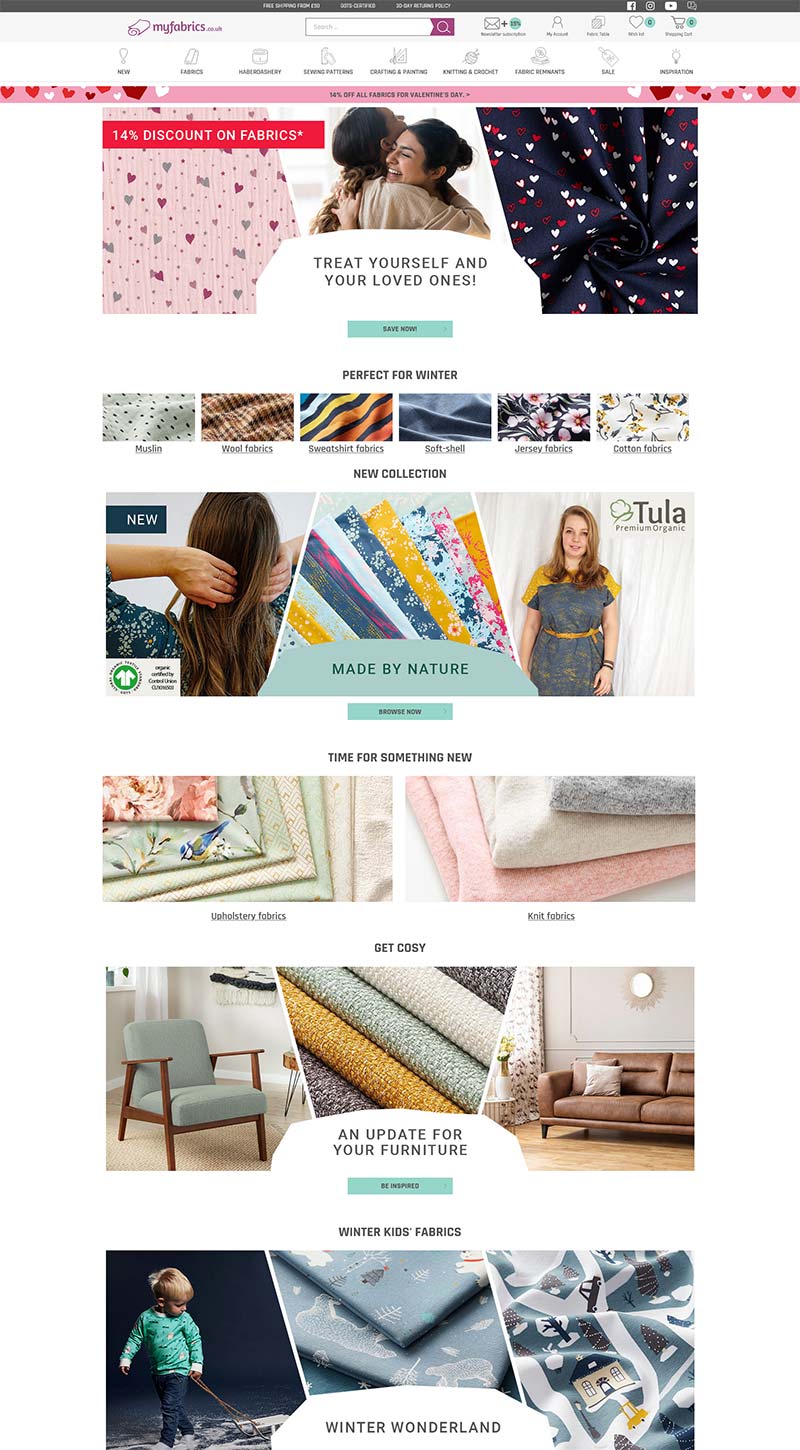 My Fabrics 英国家居面料品牌购物网站