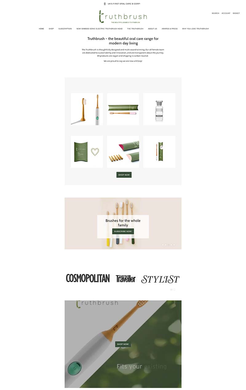 Truthbrush 英国口腔护理产品购物网站