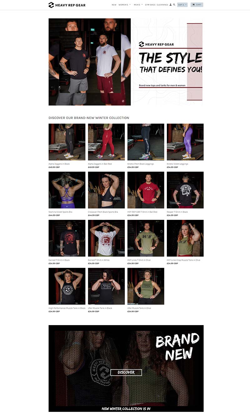 Heavy Rep Gear 英国健身服饰品牌购物网站