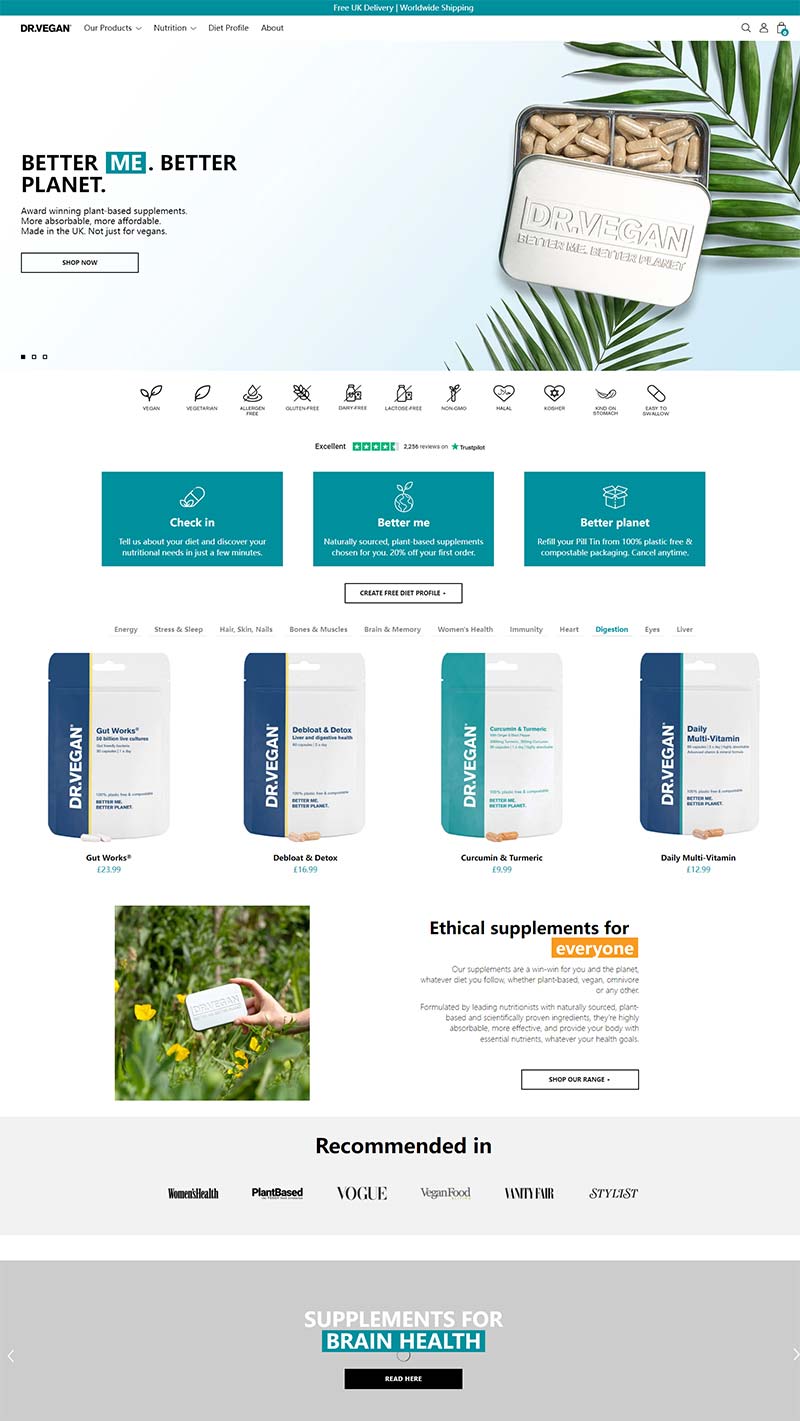 DR.VEGAN 英国天然保健产品购物网站