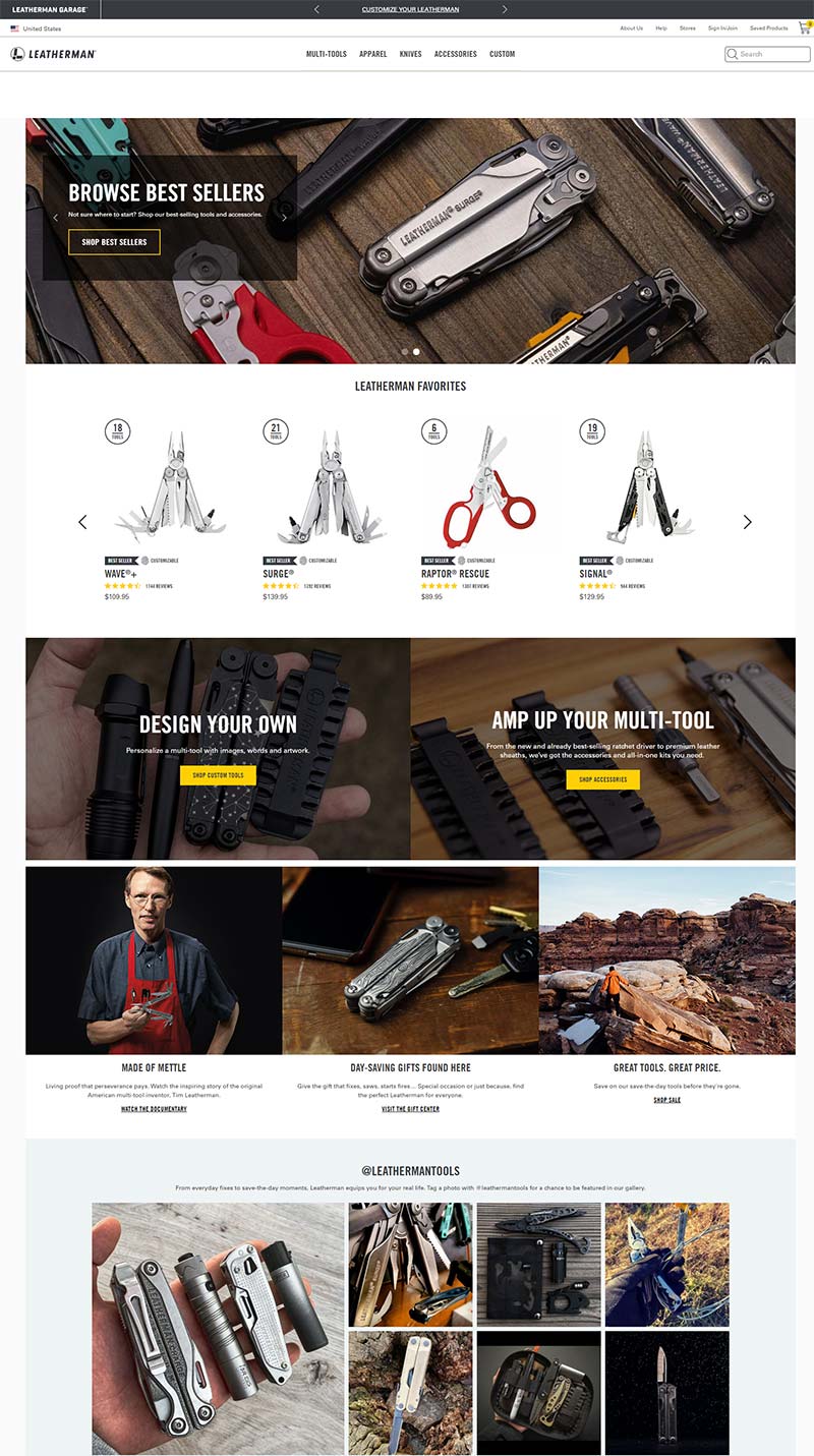 Leatherman 美国多功能修理工具购物网站