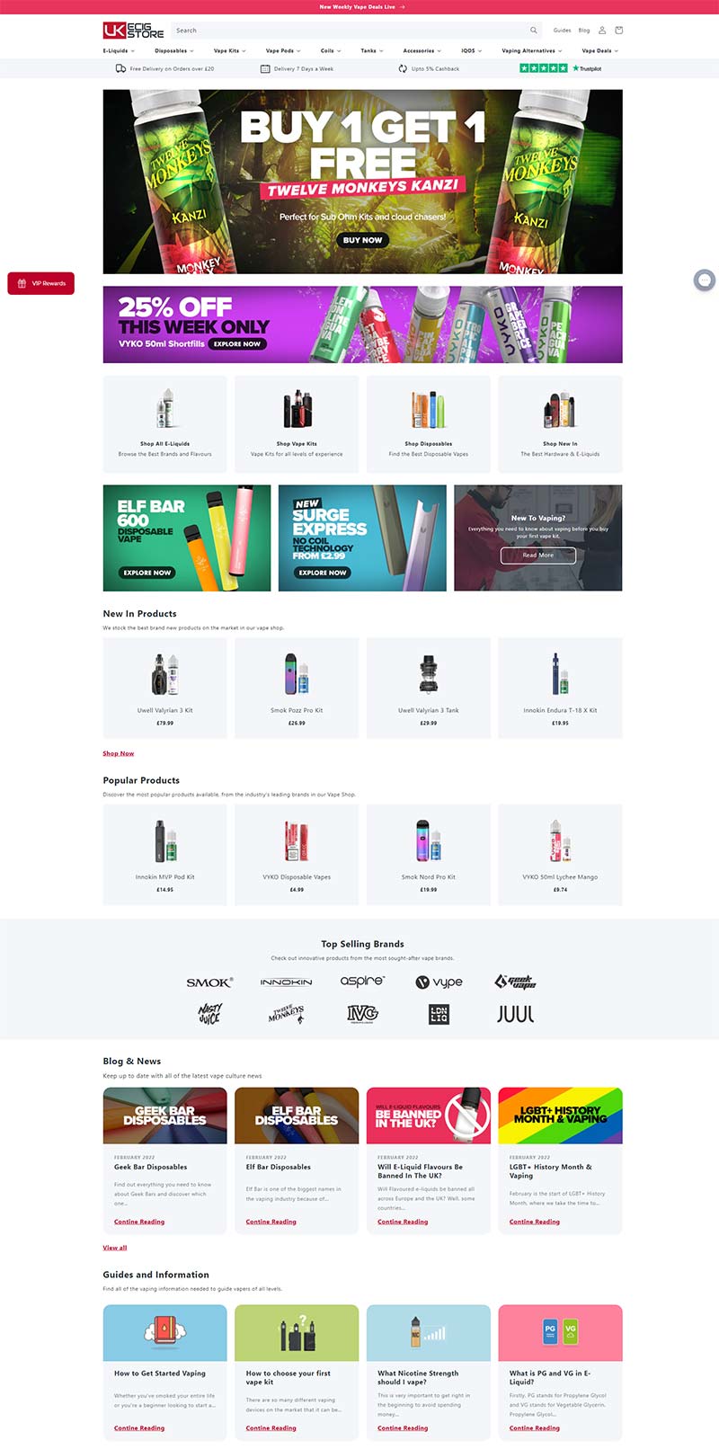 UK ECIG STORE 英国电子烟产品购物网站