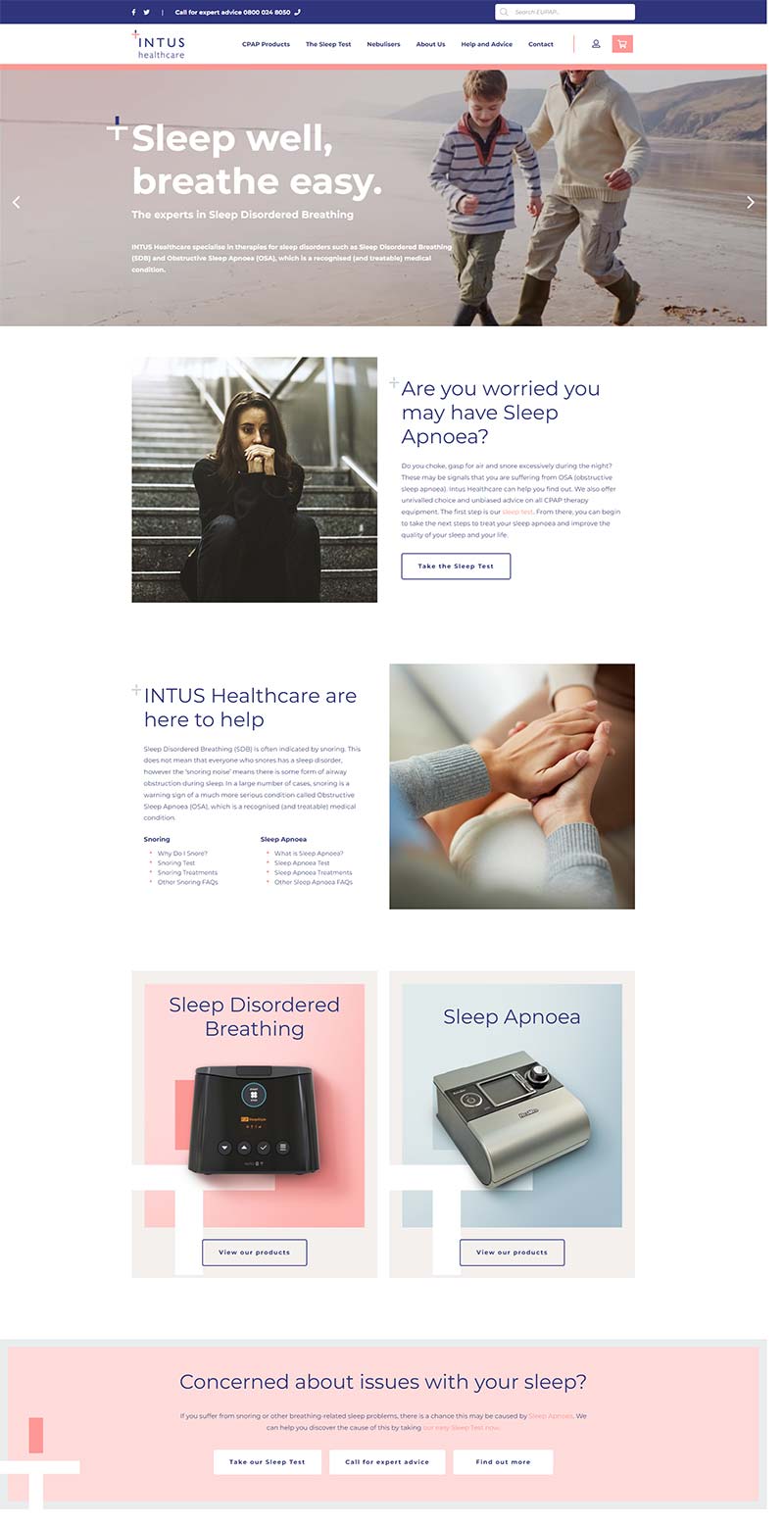 INTUS Healthcare 英国睡眠呼吸机产品购物网站