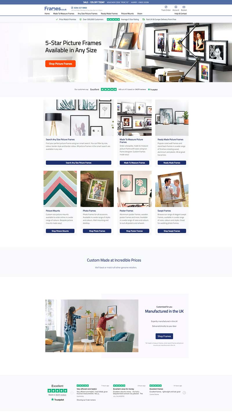 Frames 英国家庭相框产品购物网站