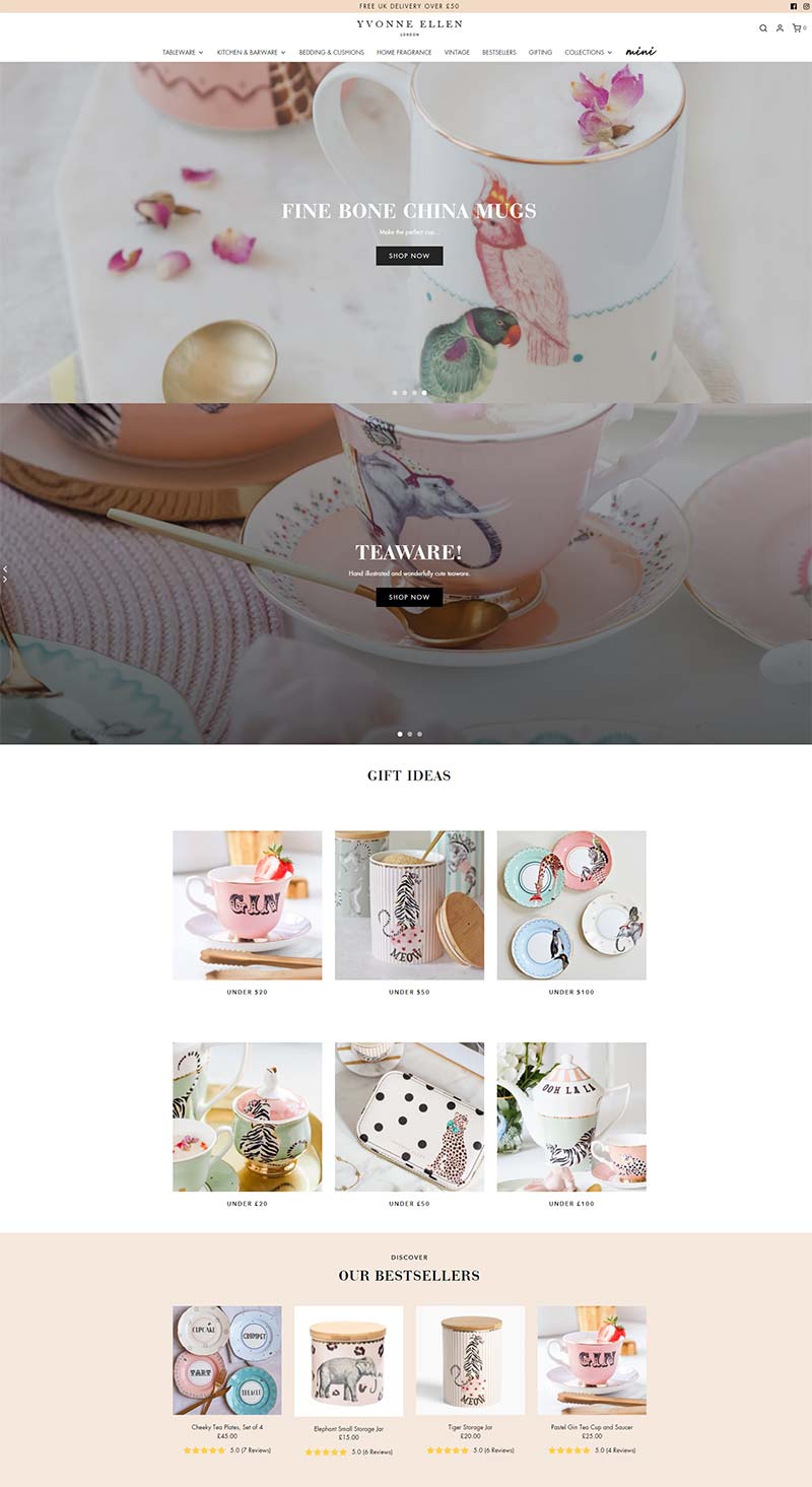 Yvonne Ellen 英国家居装饰品购物网站