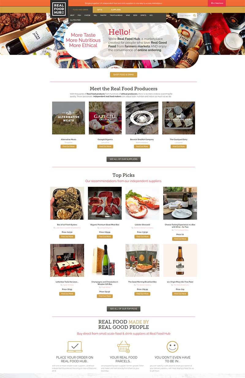 Real Food Hub 英国天然农产食品购物网站