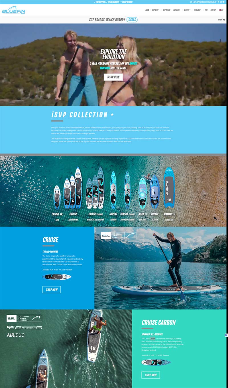 Bluefin SUP BOARDS 英国水上浆板运动购物网站