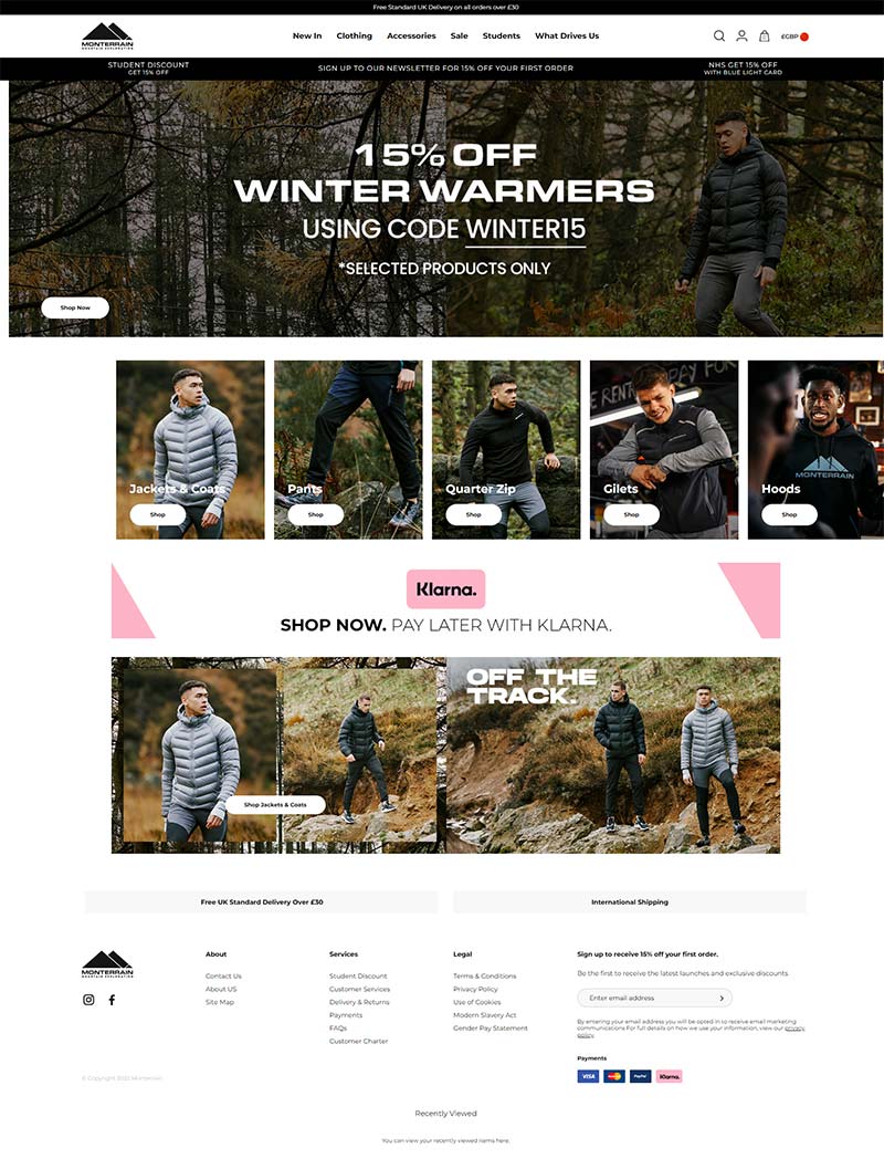 Monterrain 英国户外服饰品牌购物网站