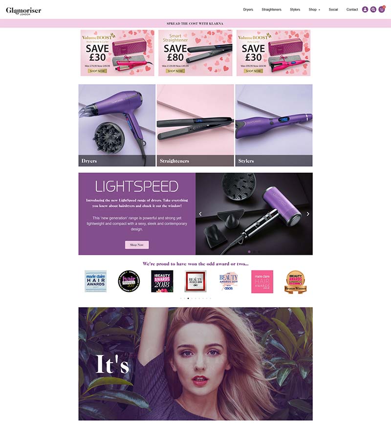 Glamoriser 英国美容护发工具购物网站