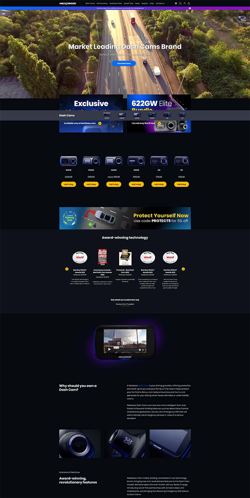 Nextbase 英国智能行车记录仪购物网站