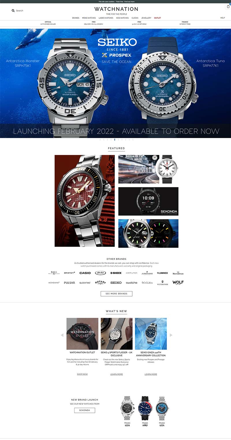 WatchNation 英国时尚腕表品牌购物网站