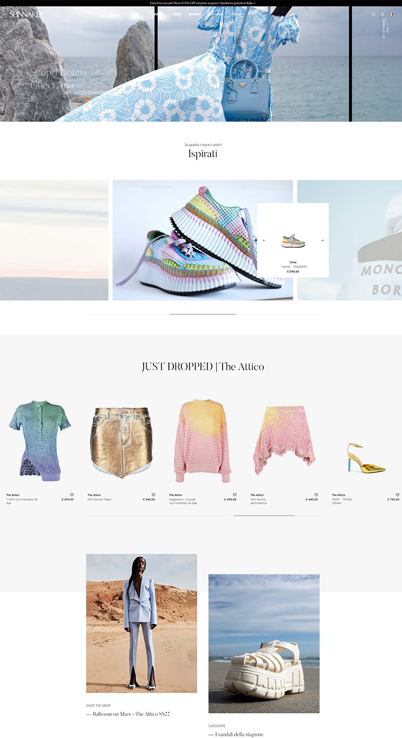 Spinnaker Boutique 意大利时尚奢侈品购物网站