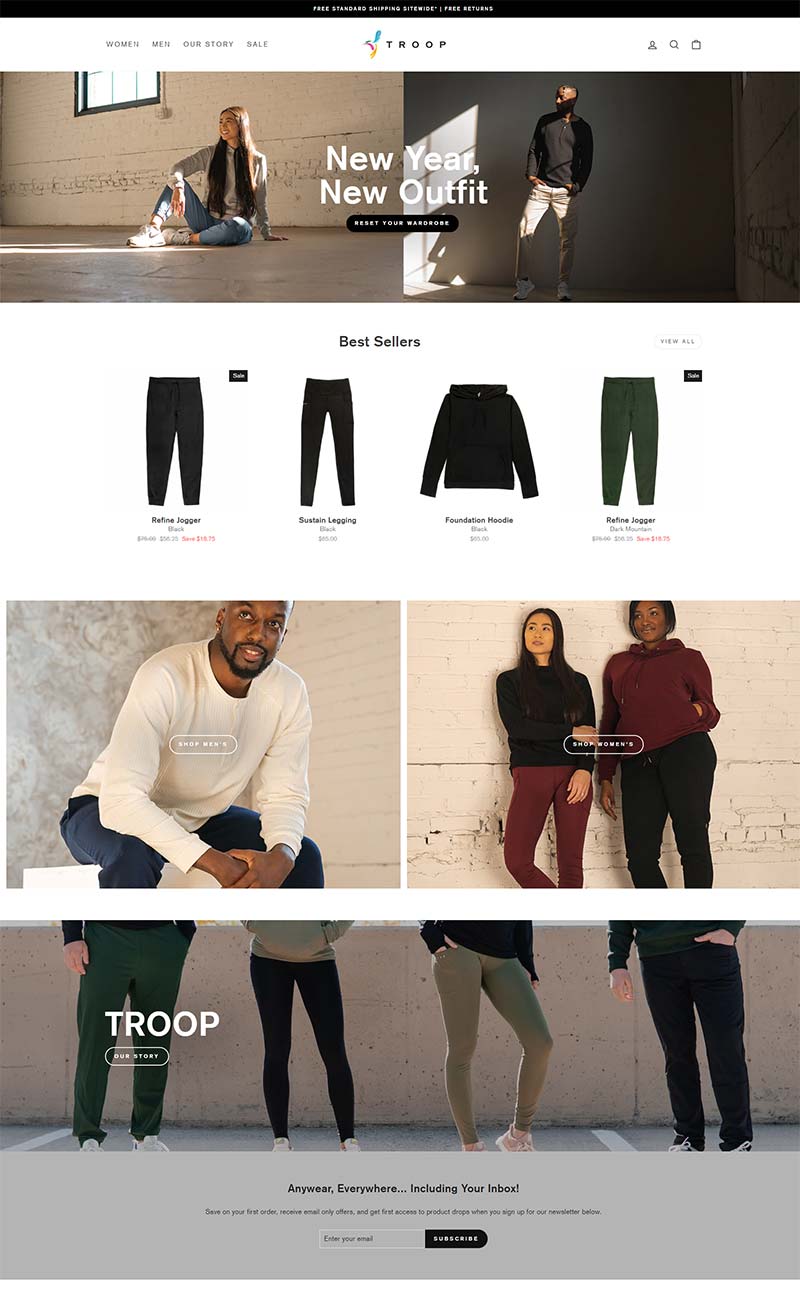 TROOP 美国休闲生活服饰购物网站