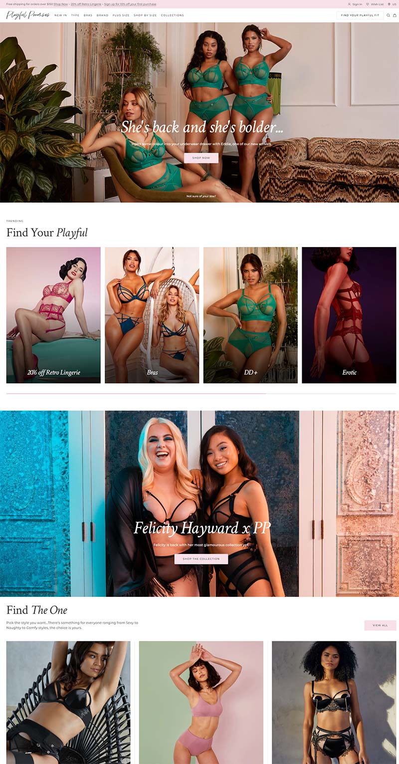 Playful Promises 美国文胸内衣品牌购物网站