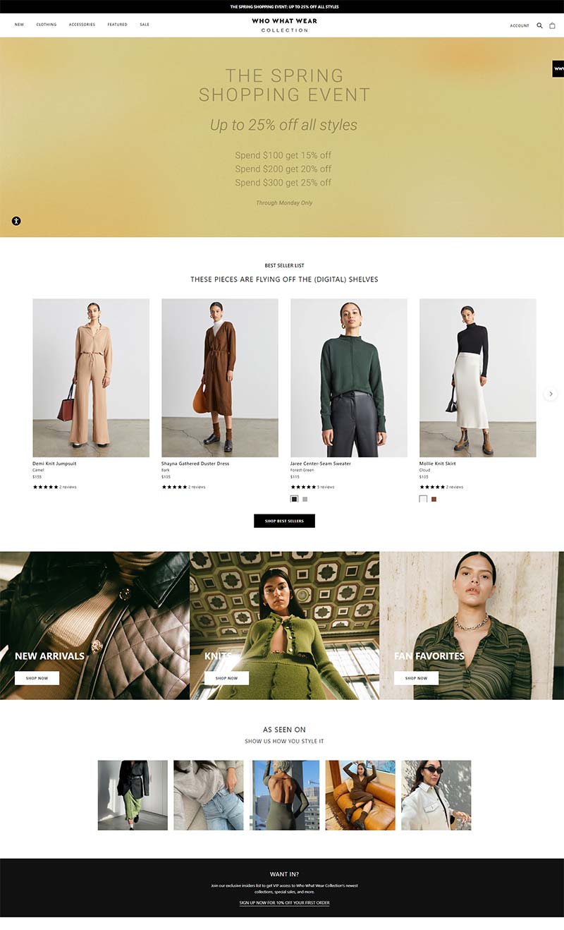 Who What Wear Collection 美国时尚女装品牌购物网站