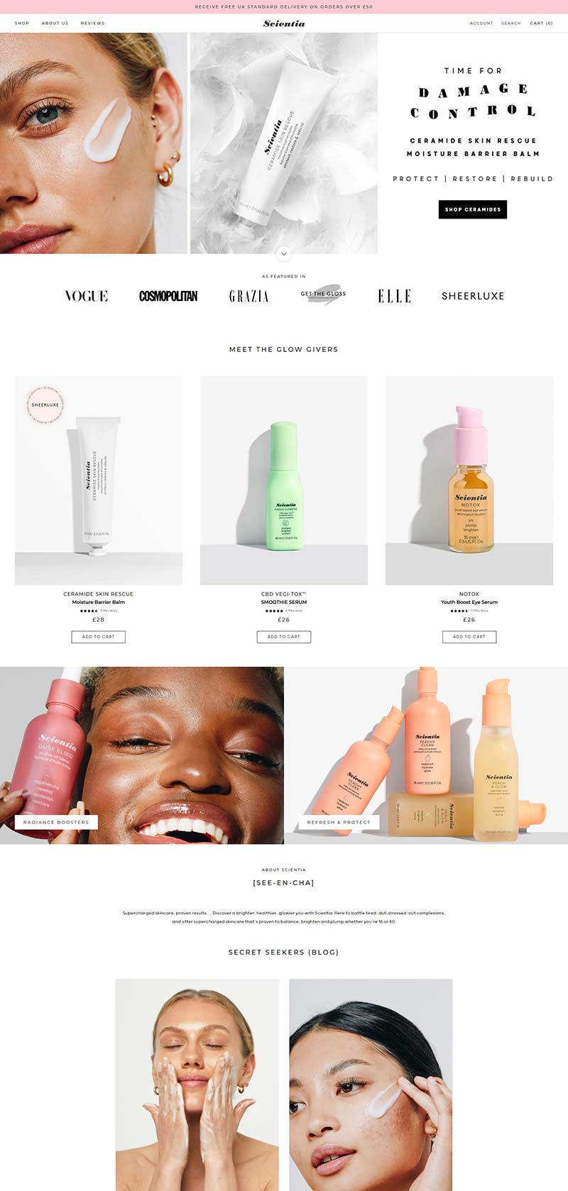 Scientia Beauty 英国天然护肤品牌购物网站