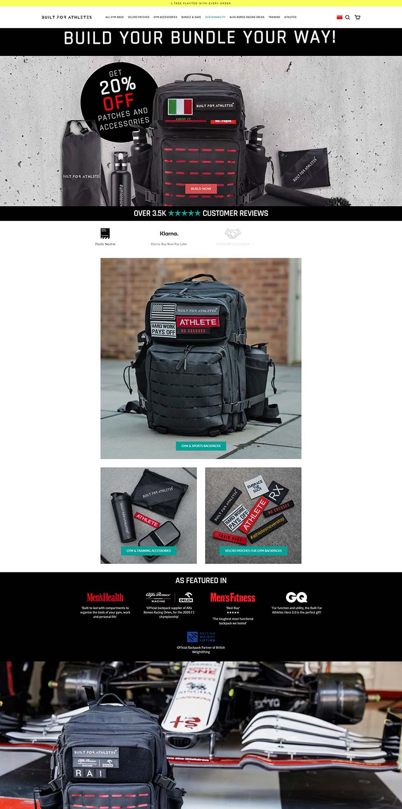 Built for Athletes 英国运动背包品牌购物网站