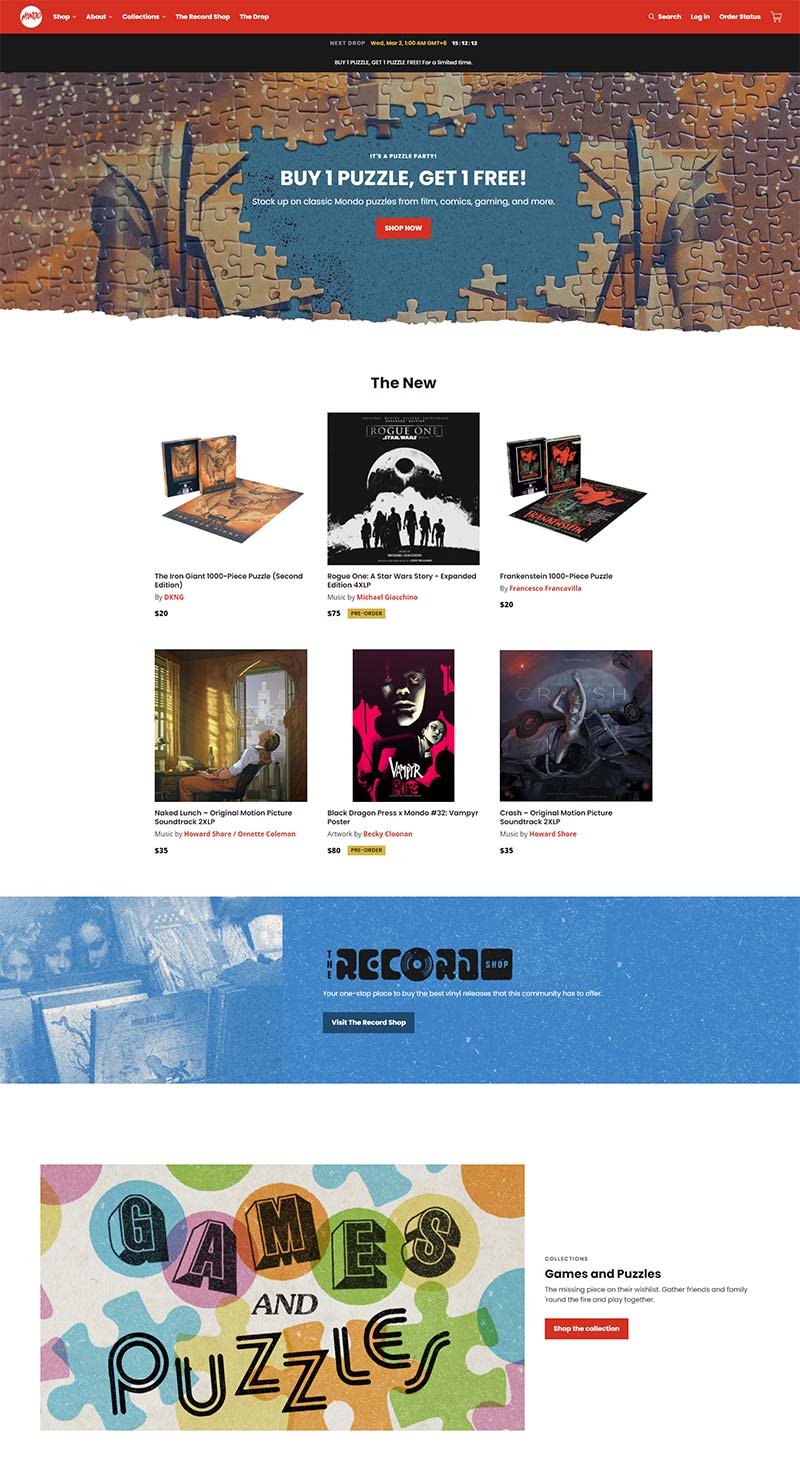 Mondo 美国流行艺术周边产品购物网站