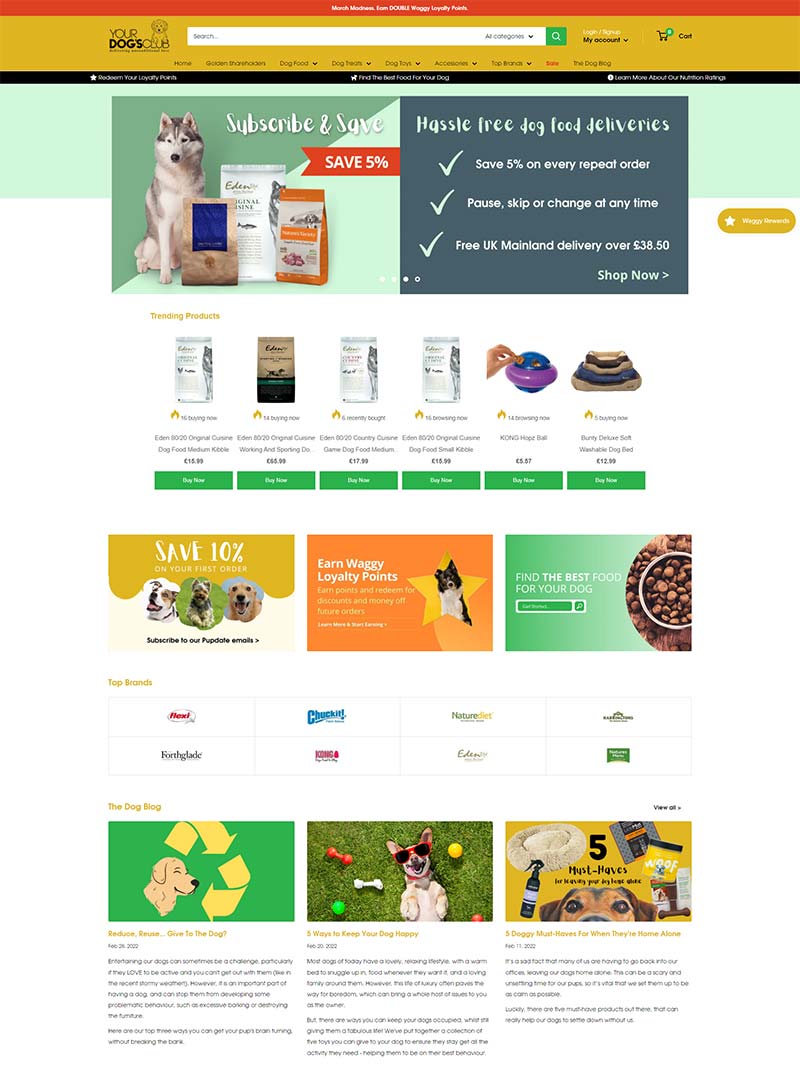 Your Dog's Club 英国宠物食品在线购物网站