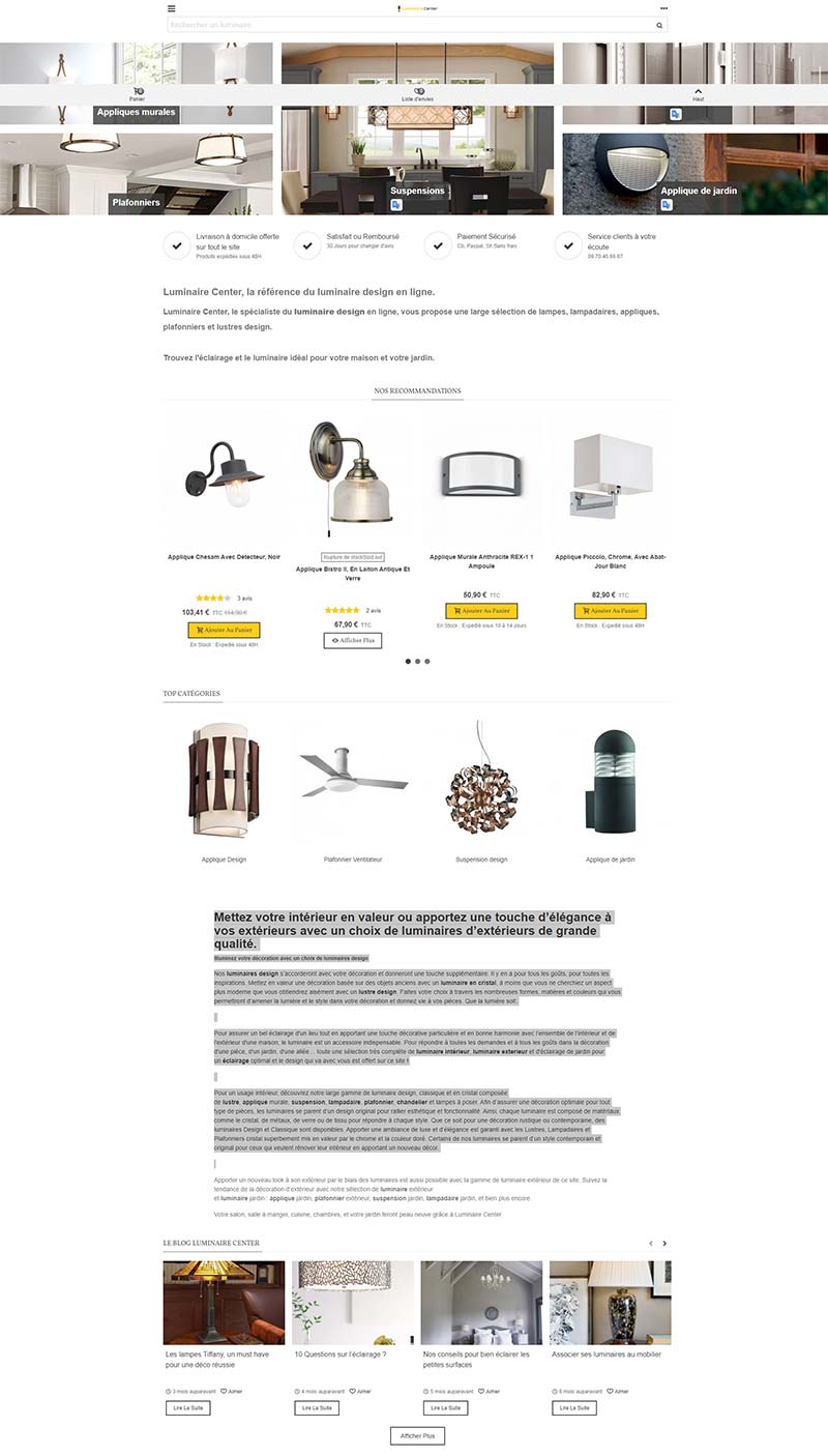 Luminaire Center 法国时尚灯饰品牌购物网站