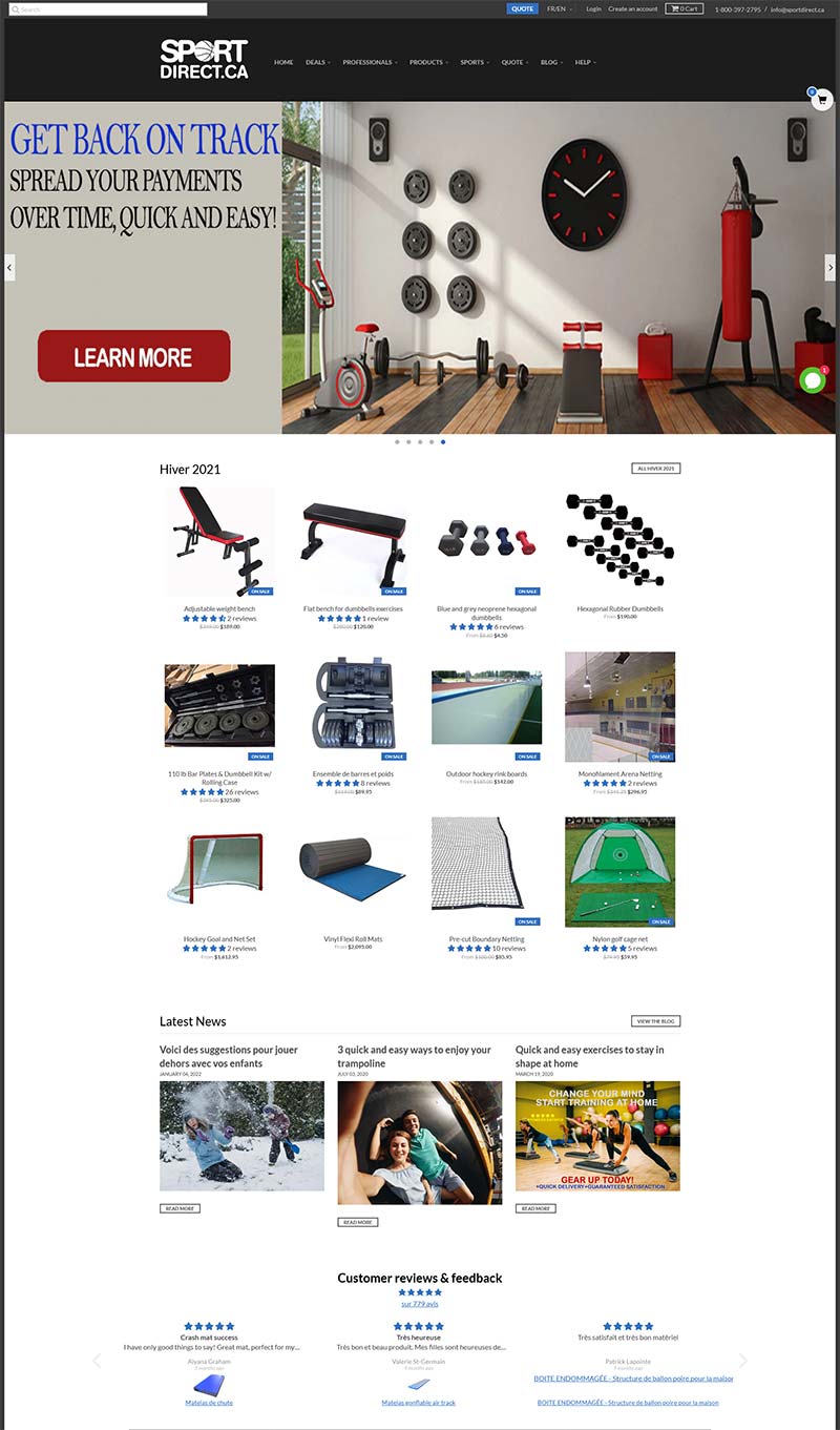 Sportdirect CA 加拿大运动器材购物网站