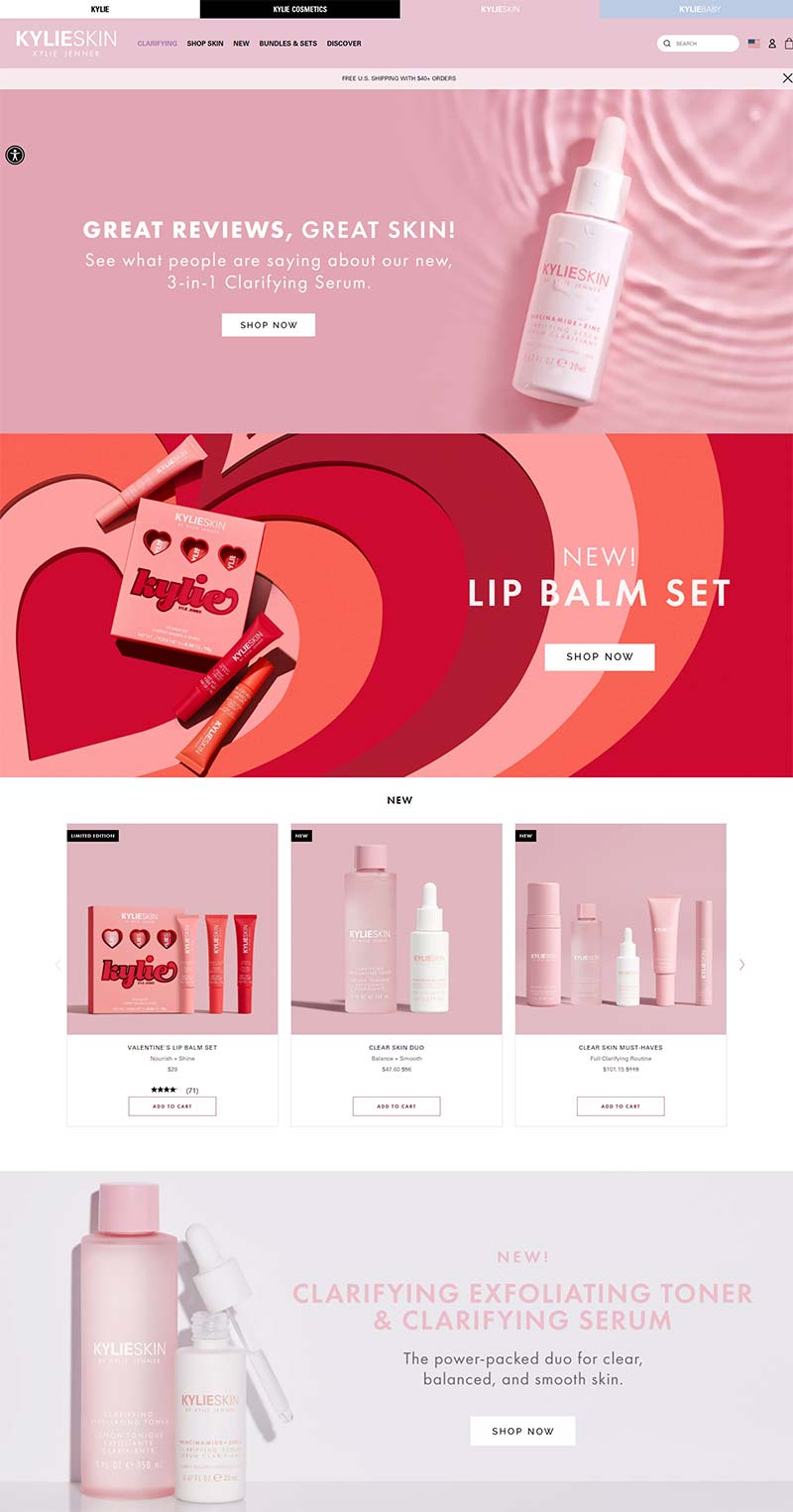 Kylie Cosmetics 美国天然婴儿护肤品购物网站