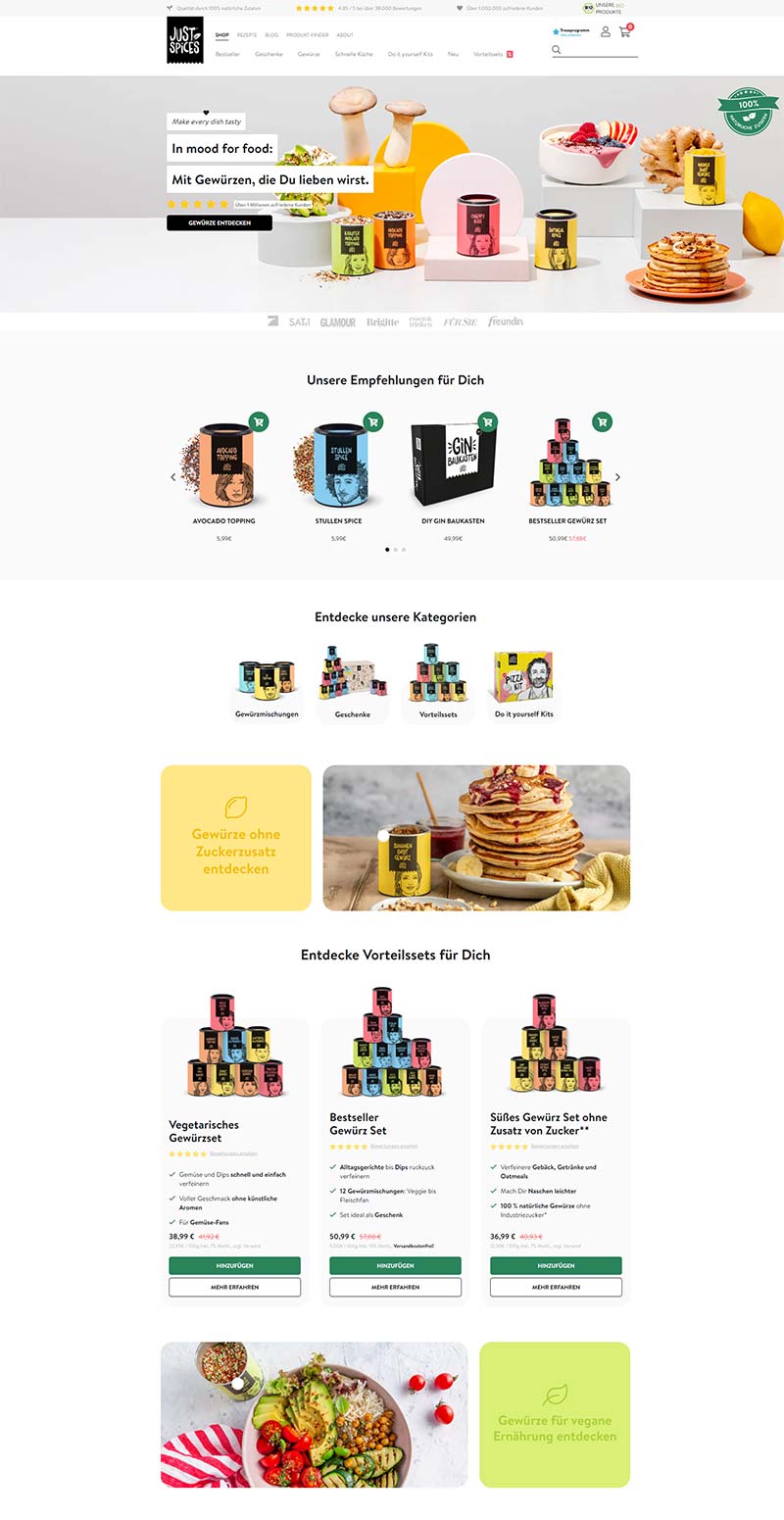 Just Spices 德国天然有机香料品牌购物网站