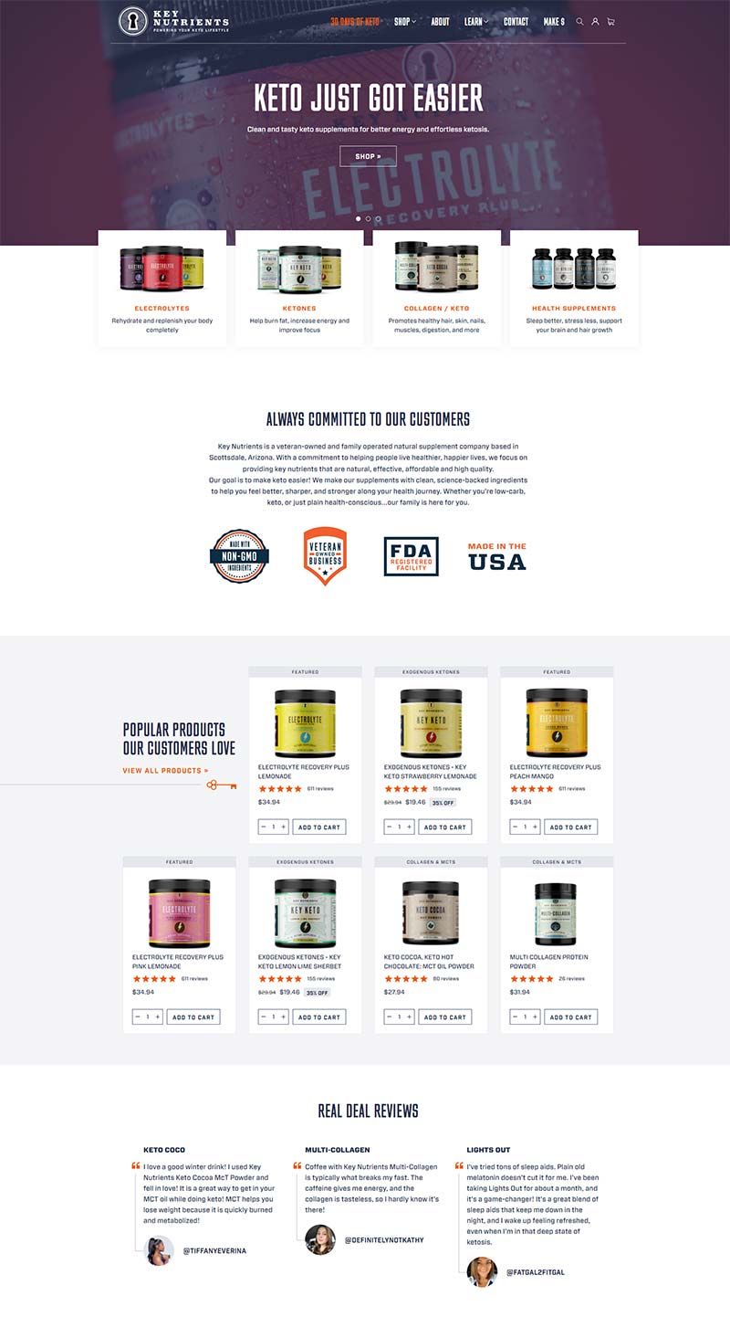 Key Nutrients 美国天然补充剂品牌购物网站