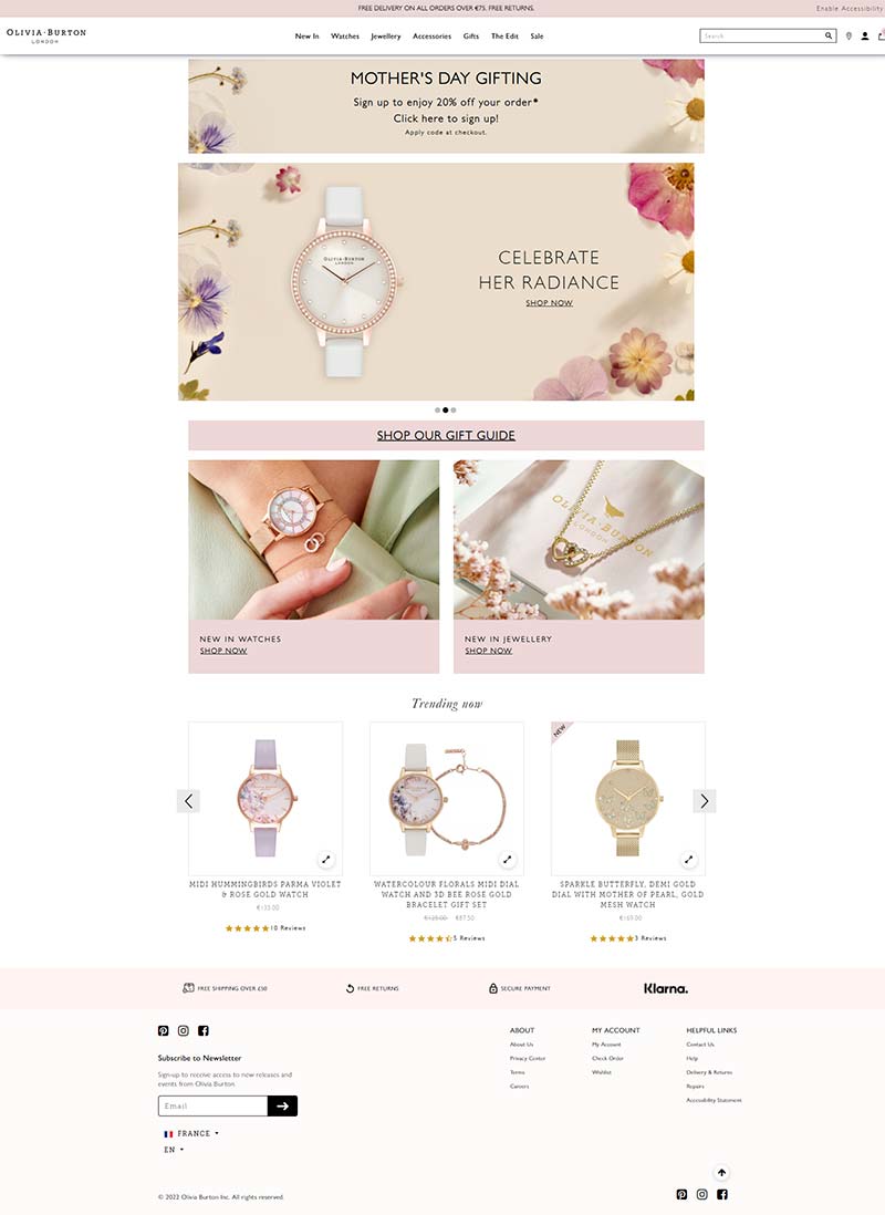 Olivia Burton 英国时尚配饰品牌购物网站