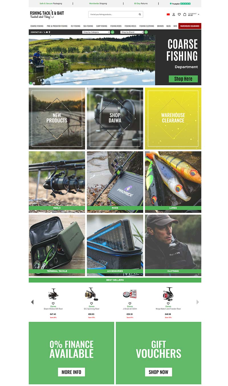 Fishing Tackle and Bait 英国户外渔具品牌零售网站
