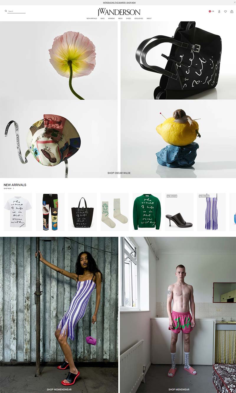 JW Anderson 爱尔兰设计师女装品牌购物网站