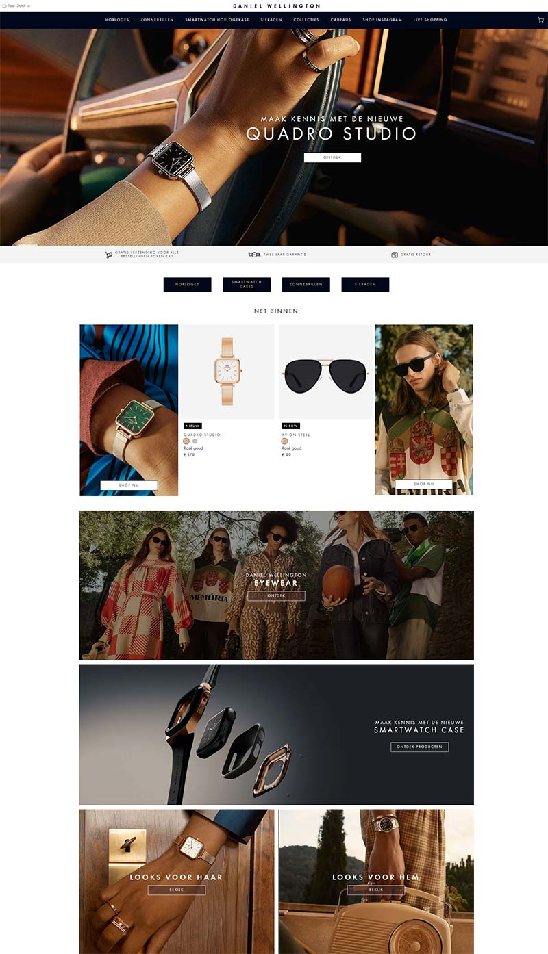 Daniel Wellington 荷兰高端手表品牌购物网站