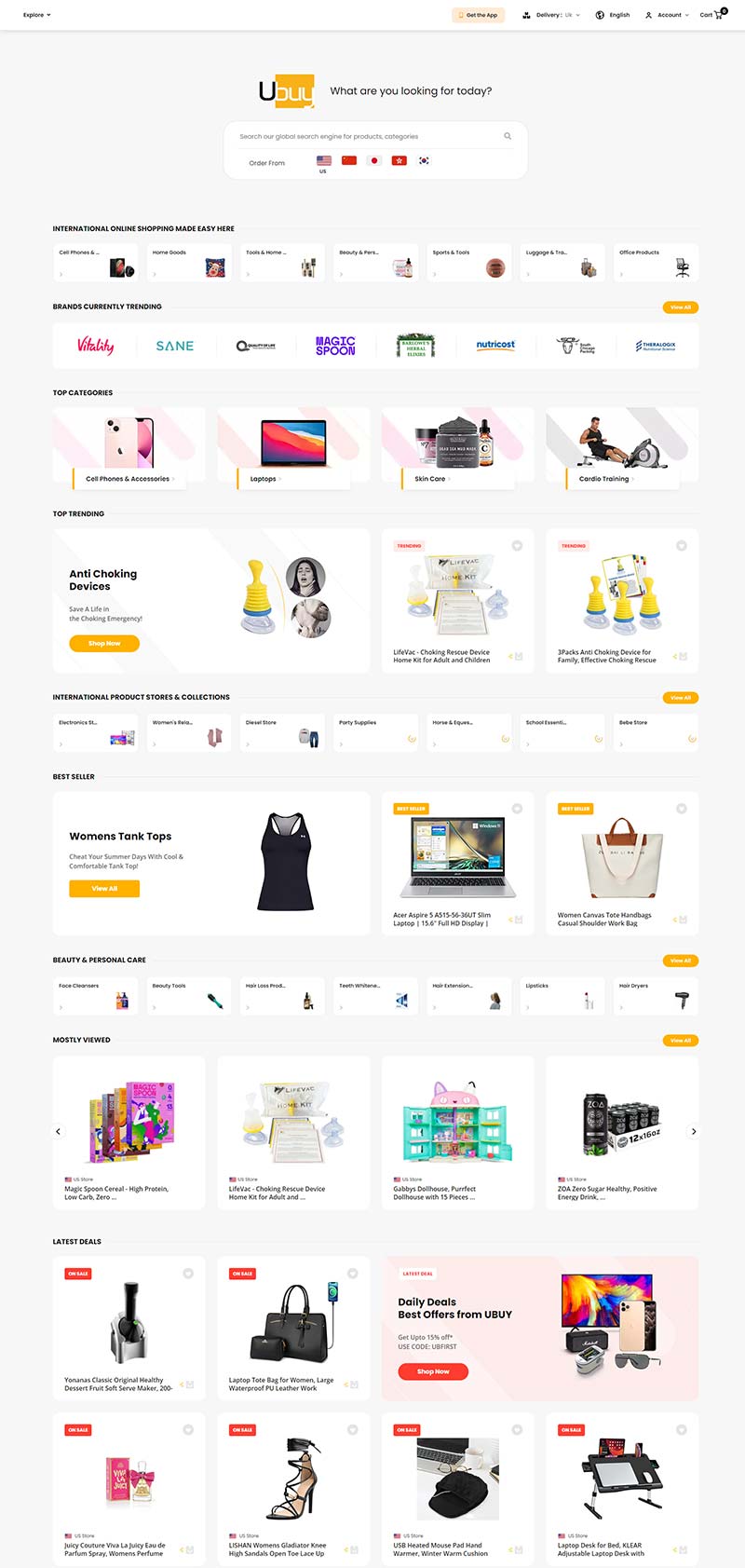 Ubuy 英国时尚百货品牌购物网站