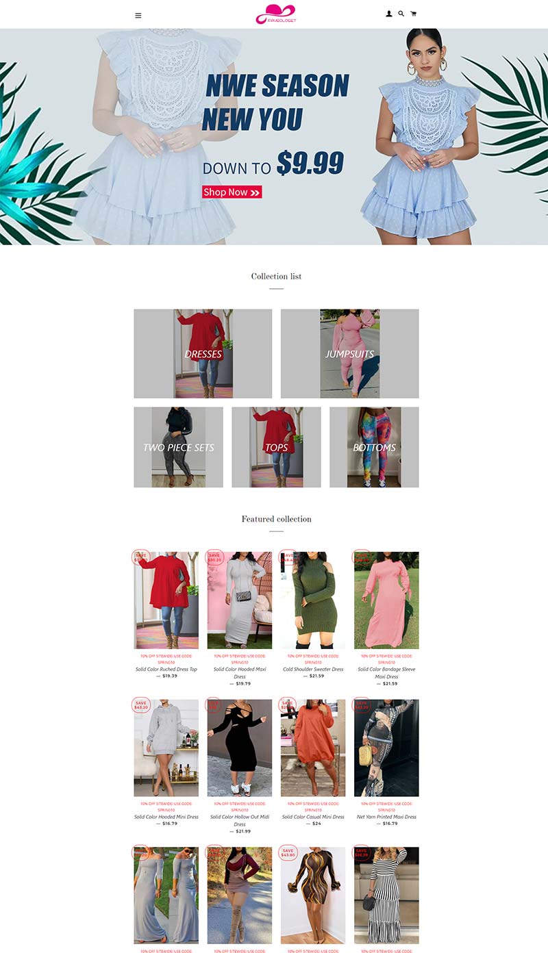 Favecloset 美国平价女装品牌购物网站