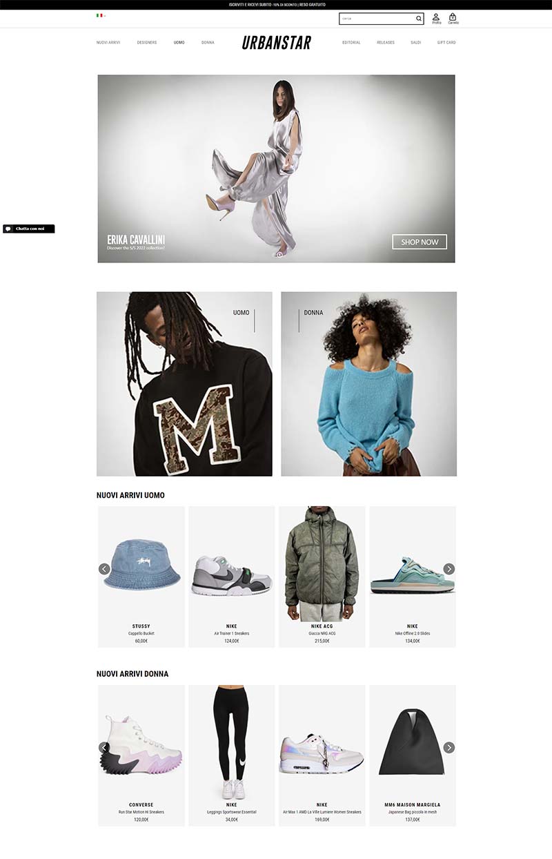 Urbanstar 意大利设计师服饰品牌购物网站
