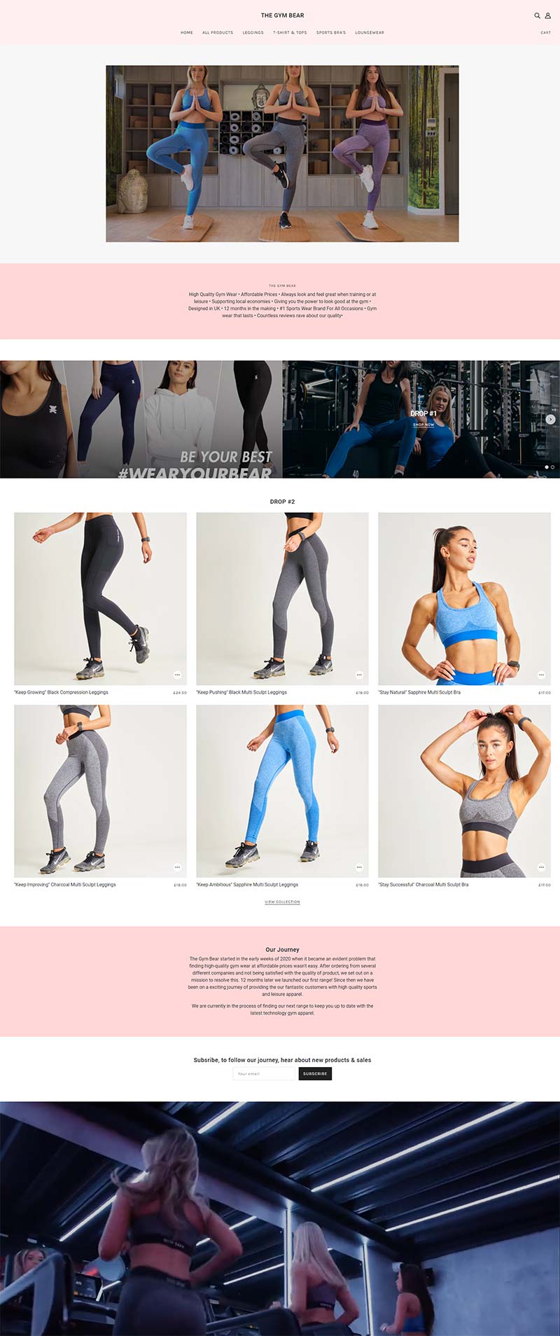 The Gym Bear 英国休闲运动女装品牌购物网站