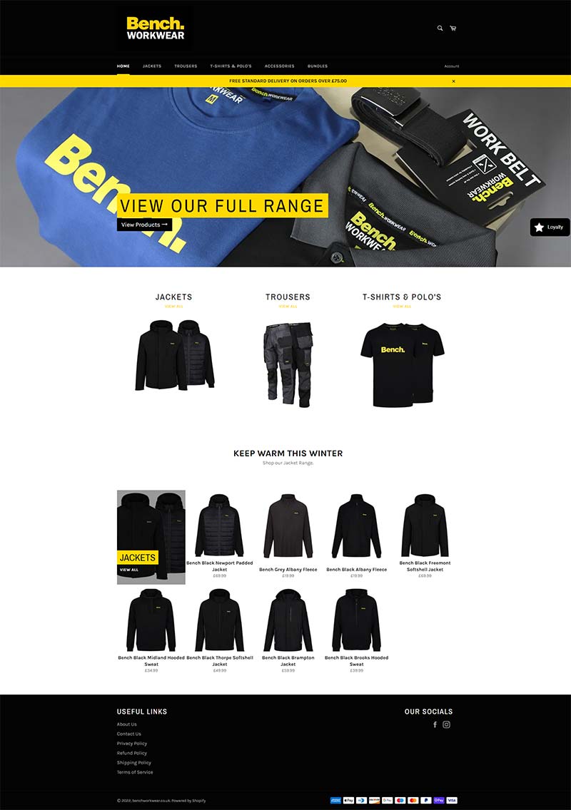 Bench Workwear 英国街头服饰品牌购物网站