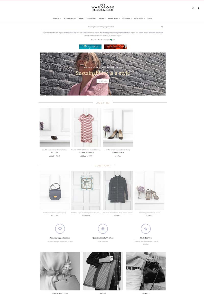 My Wardrobe Mistakes 英国二手奢侈品购物网站